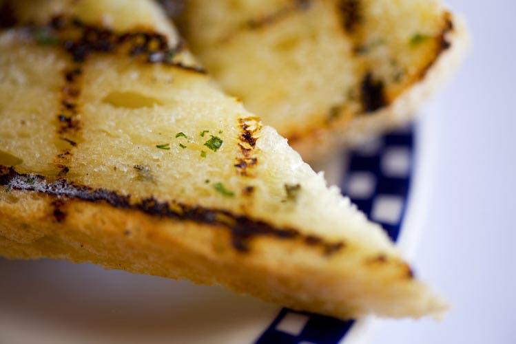 Closeup of grilled toast